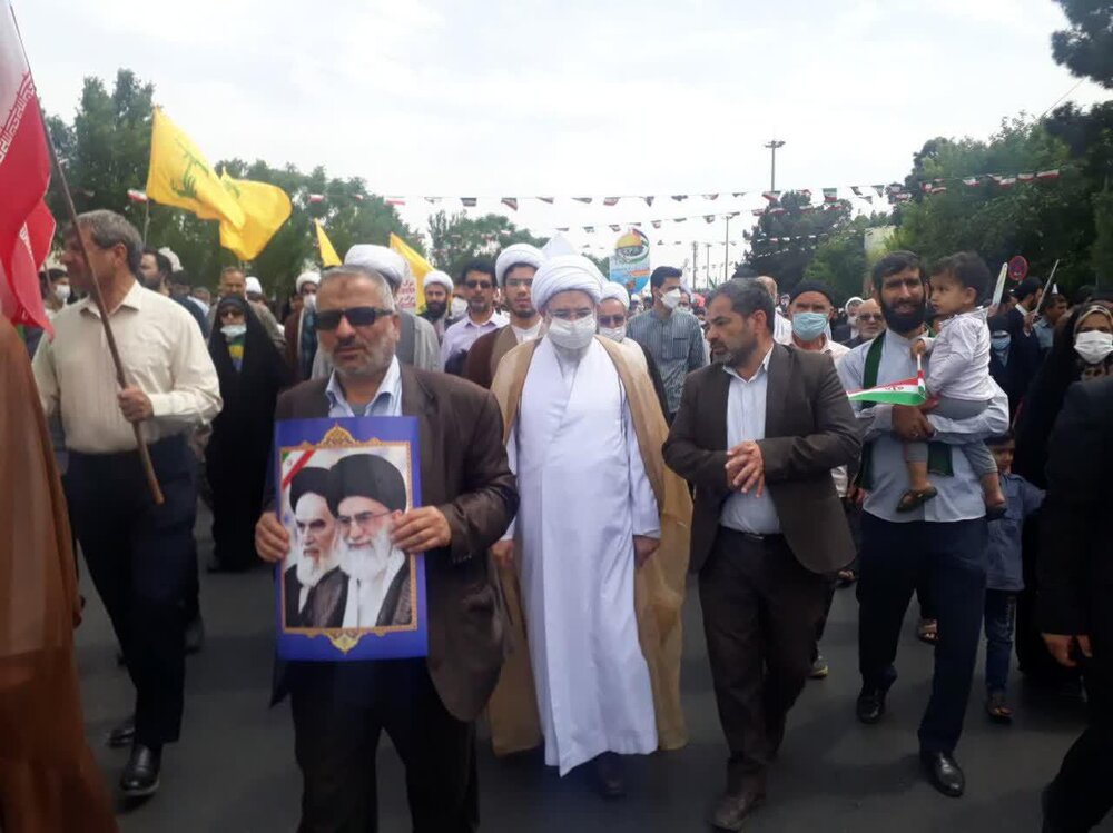 حضور علما و شخصیت های حوزوی در راهپیمایی روز قدس