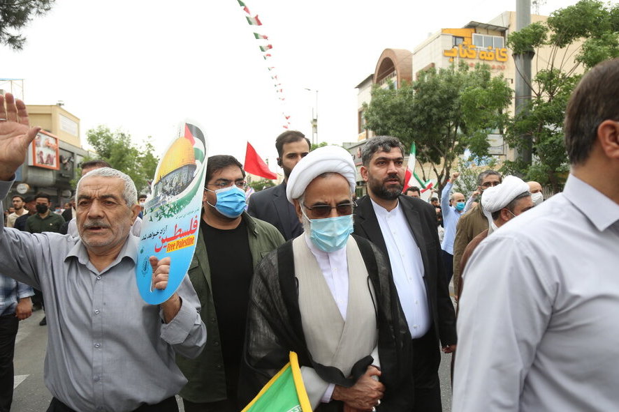 حضور علما و شخصیت های حوزوی در راهپیمایی روز قدس