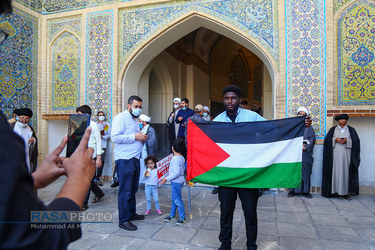تجمع طلاب و  اساتید حوزه علمیه قم در حمایت از مردم مظلوم غزه