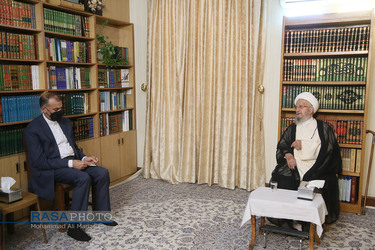 دیدار وزیر امور خارجه با مراجع تقلید و علما