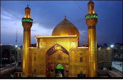 حرم امام علی علیہ السلام کے نئے منارہ کی رونمائی