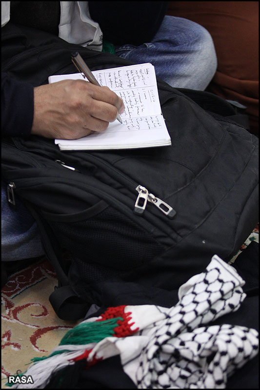 حضرت‌ آيت الله مکارم شيرازي سے غزہ ، آزادي کاروان کے ارکان کي ملاقات