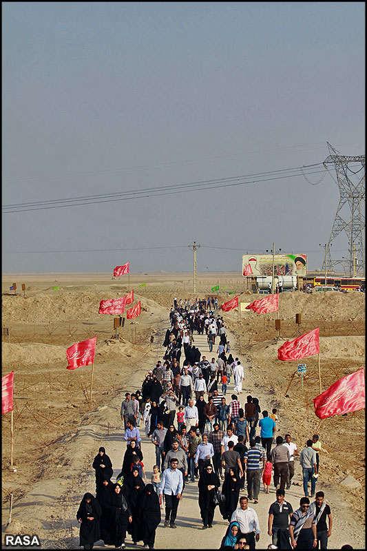 کاروان راهيان نور در منطقه عملياتي شلمچه
