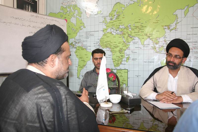 حجت الاسلام سيد محمد اسلم رضوي کي رسا نيوز ايجنسي کے اھکاروں سے ملاقات  
