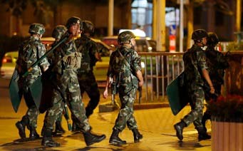 حمله پليس چين به مسلمانان