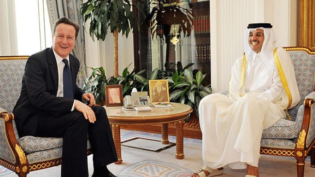 نخست وزير انگليس و امير قطر 