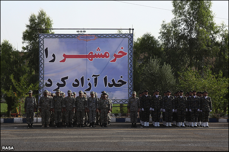 صبحگاه مشترک نيروهاي مسلح استان قم