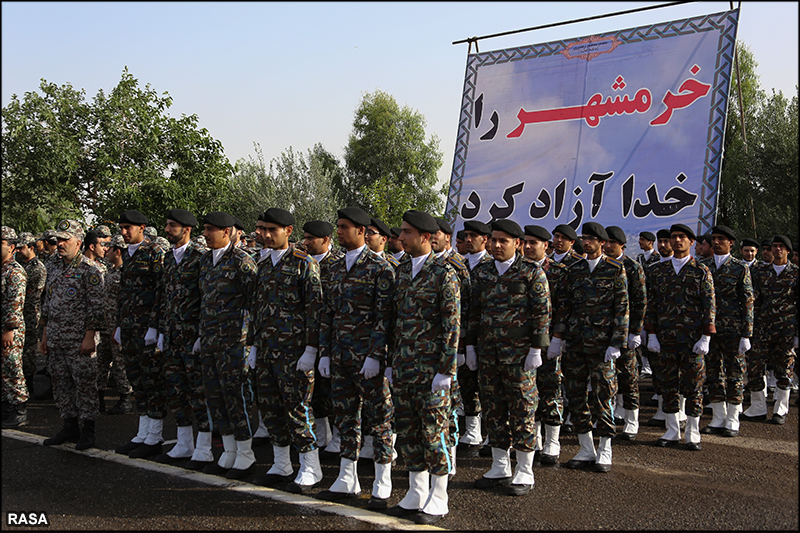 صبحگاه مشترک نيروهاي مسلح استان قم
