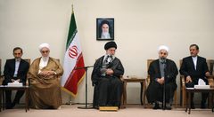 رہبر انقلاب اسلامي کي ايران کے صدر مملکت اور حکومتي اراکين سے ملاقات