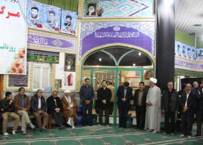مراسم اربعين جان باختگان حادثه منا که در در مسجد الزهرا(س) اراک