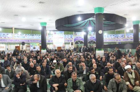 مراسم اربعين جان باختگان حادثه منا که در در مسجد الزهرا(س) اراک
