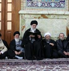 مراسم ترحيم آيت الله واعظ طبسي با حضور رهبر معظم انقلاب
