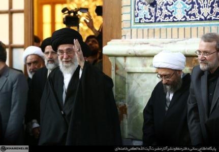 مراسم ترحيم آيت الله واعظ با حضور رهبر انقلاب