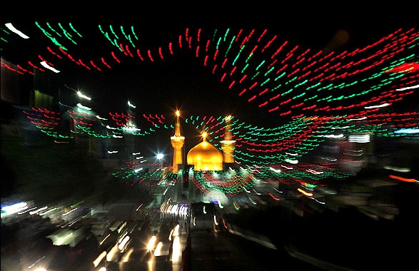 جشن شب عید در حرم رضوی