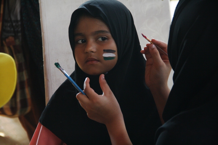  نمایشگاہ تصویری بچه ھای فلسطین را در شھر کراچی پاکستان 