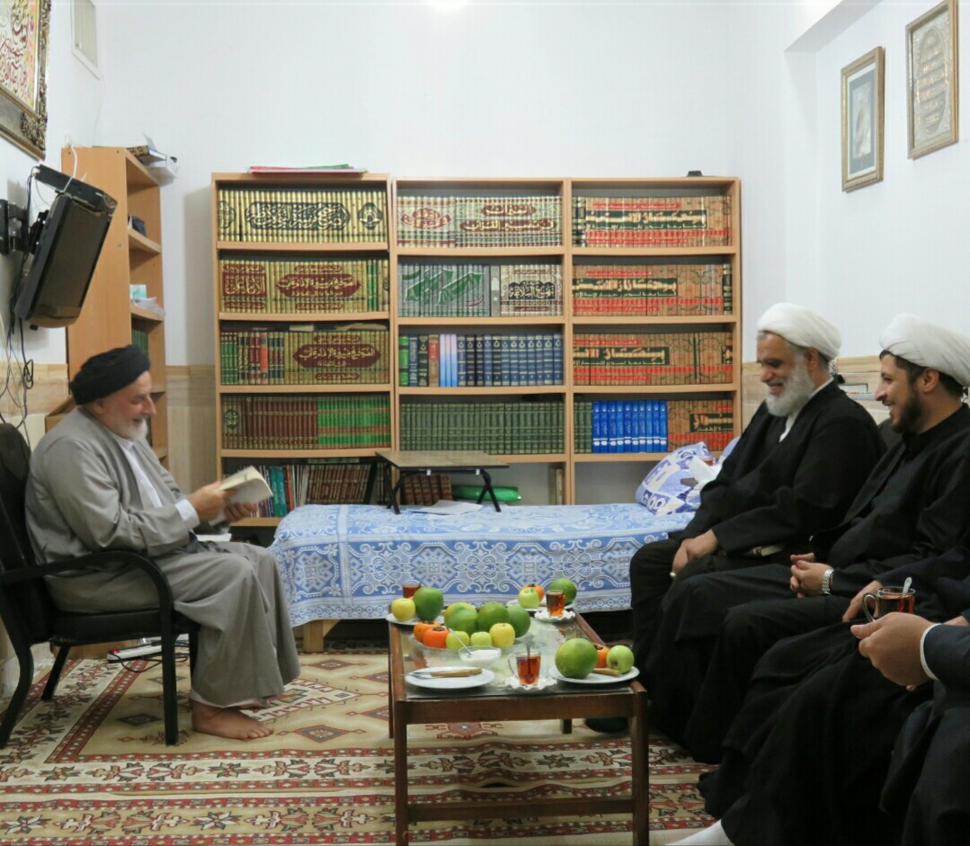 دیدار آیت الله کعبی با علامه سید مرتضی عاملی