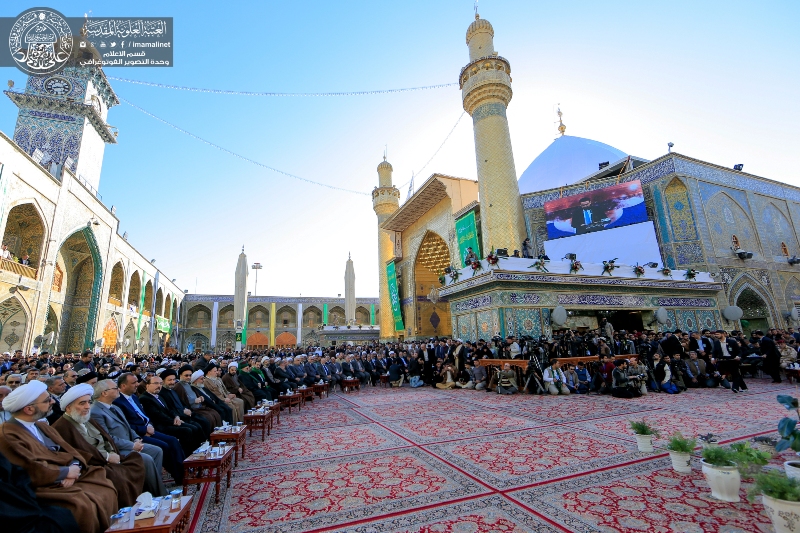گنبد مبارک حرم امیر المومنین (ع) کی افتتاحی تقریب