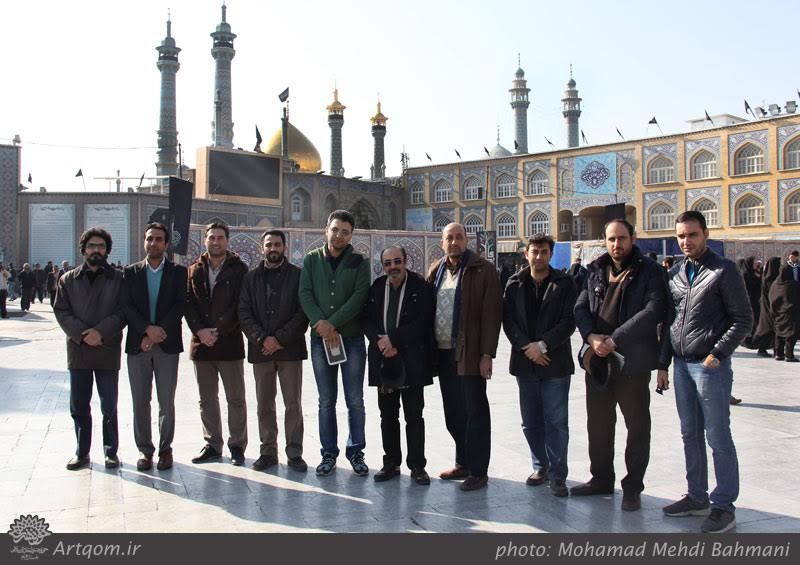 زیارت مرقد حضرت معصومه از سوی جمعی از هنرمندان