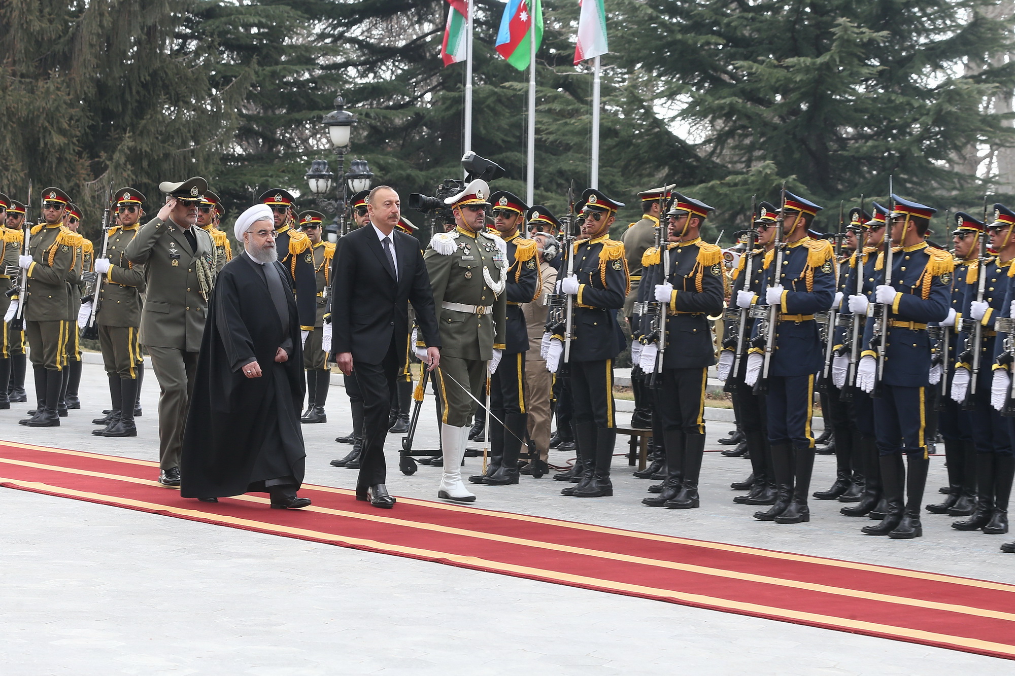 استقبال رسمی روحانی از رییس جمهور آذربایجان