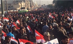 سفارت بحرین کے سامنے عراقیوں کا عظیم اجتماع