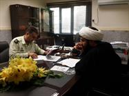 دیدار معاون امور طلاب حوزه های علمیه خوزستان بامسؤول نظام وظیفه استان