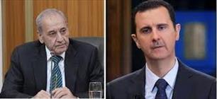 بشار اسد و نبیه بری رییس پارلمان لبنان