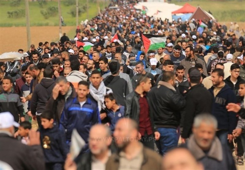 راهپیمایی مردم فلسطین