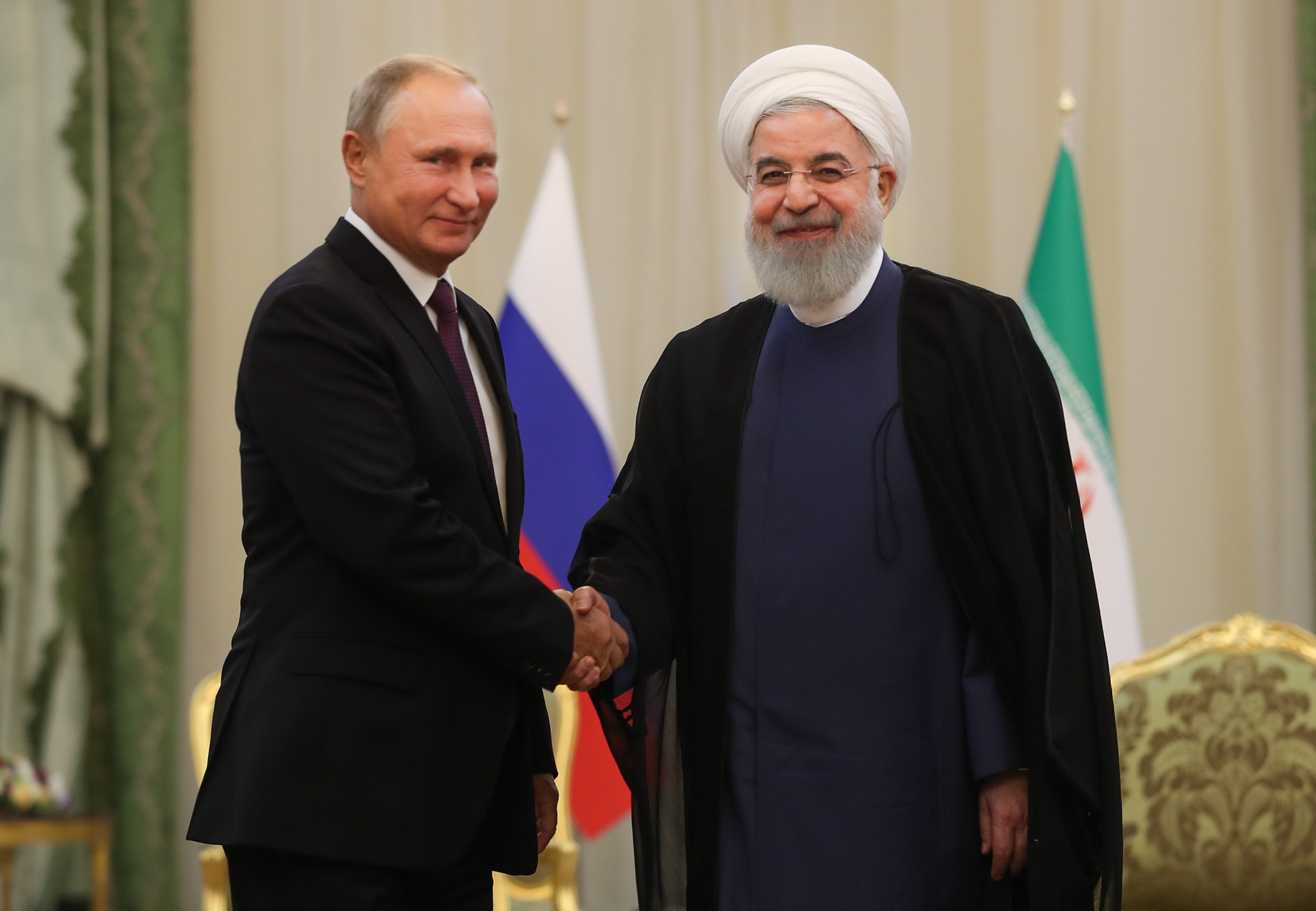 روحانی و پوتین رؤسای جمهور ایران و روسیه