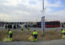 جمع آوری ۴۰۶ تُن زباله در مرز مهران