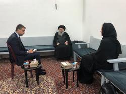 دیدار نماینده دبیرکل سازمان ملل در عراق با آیت الله سیستانی