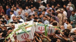 مراسم تشییع دو شهید مدافع حرم  در تهران