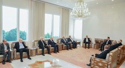 حضور نمایندگان گروه های فلسطینی از جمله حماس  در سوریه و دیدار با بشار اسد