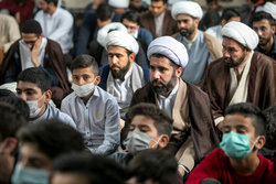 تجمع اعتراضی طلاب و روحانیون کرمانشاهی در محکومیت اغتشاشگران برگزار شد