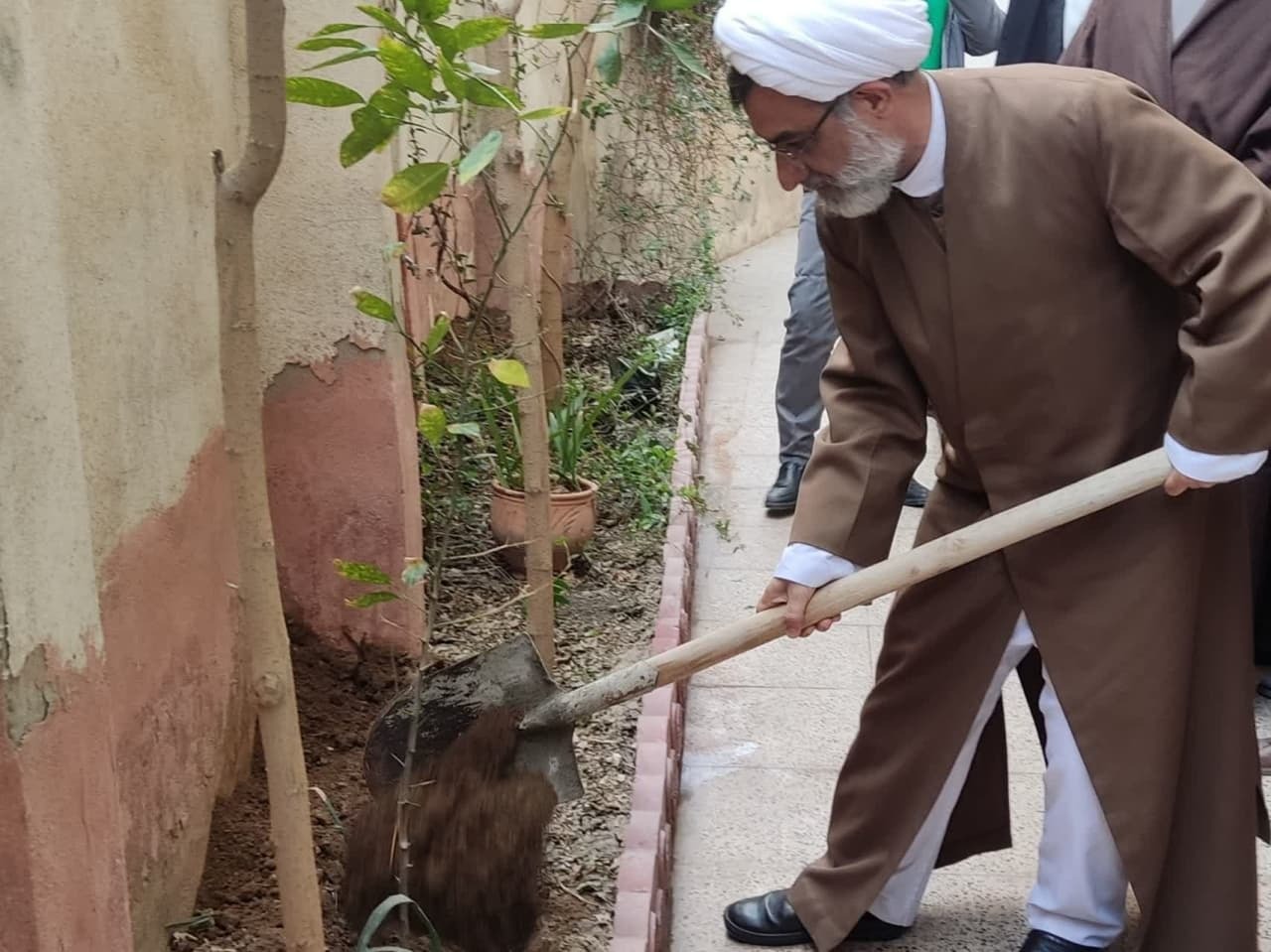 کاشت نهال توسط دبیر شورای عالی انقلاب فرهنگی انجام شد