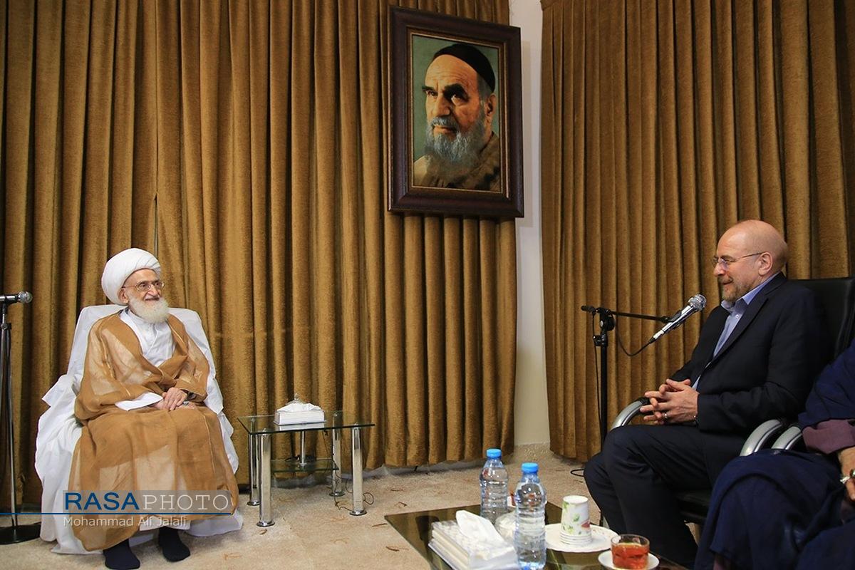 دیدار دکتر قالیباف با علما و مراجع تقلید در قم