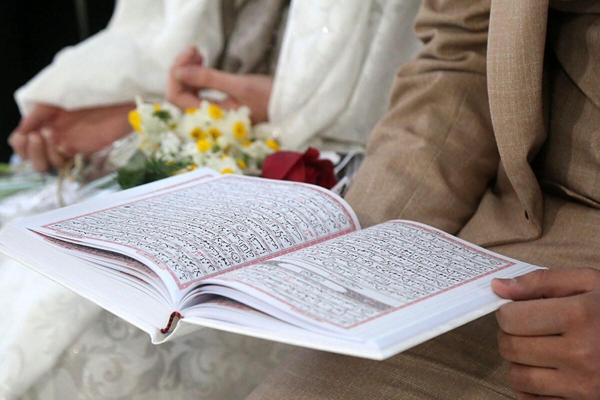 پیوند آسمانی ۱۲۱ زوج جوان در حرم بانوی کرامت