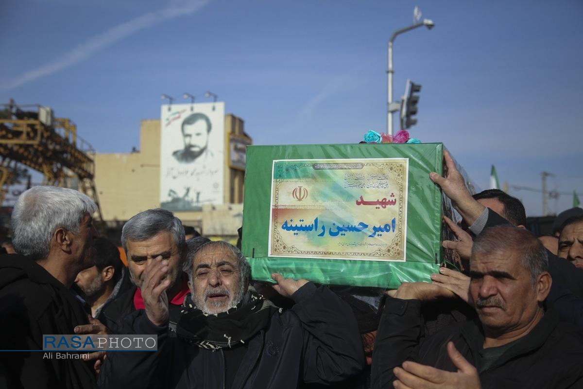 تشییع شهید اغتشاشات تروریستی در قم