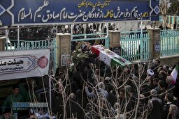 تشییع شهید اغتشاشات تروریستی در قم