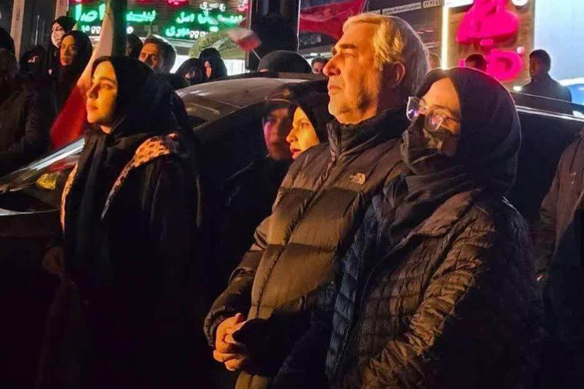 حضور ابراهیم حاتمی کیا در راهپیمایی های مردمی تهران/ واکنش الهام چرخنده به شهادت رهبر انقلاب/