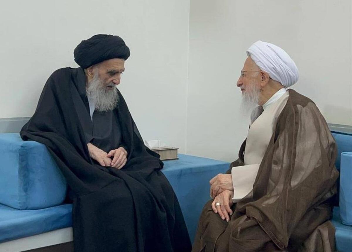 دیدار آیتالله جوادی آملی و آیتالله سیستانی؛ عزم بر همافزایی بیشتر بین حوزه قم و نجف