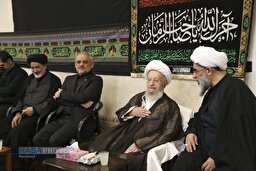 عزاداری روز تاسوعای حسینی (ع) در بیت حضرت آیت الله مکارم شیرازی