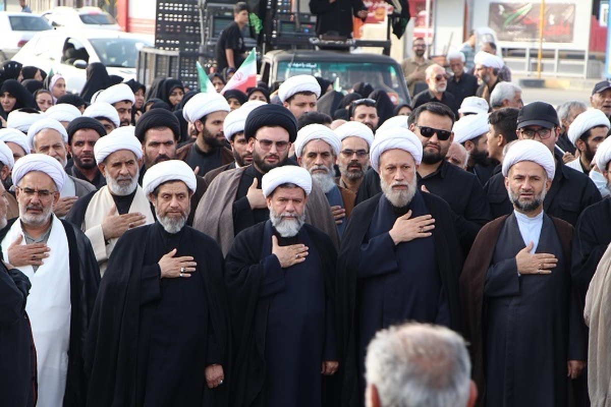 فیلم| دسته عزاداری علماء و روحانیون شیراز و تجدید بیعت با رهبر انقلاب