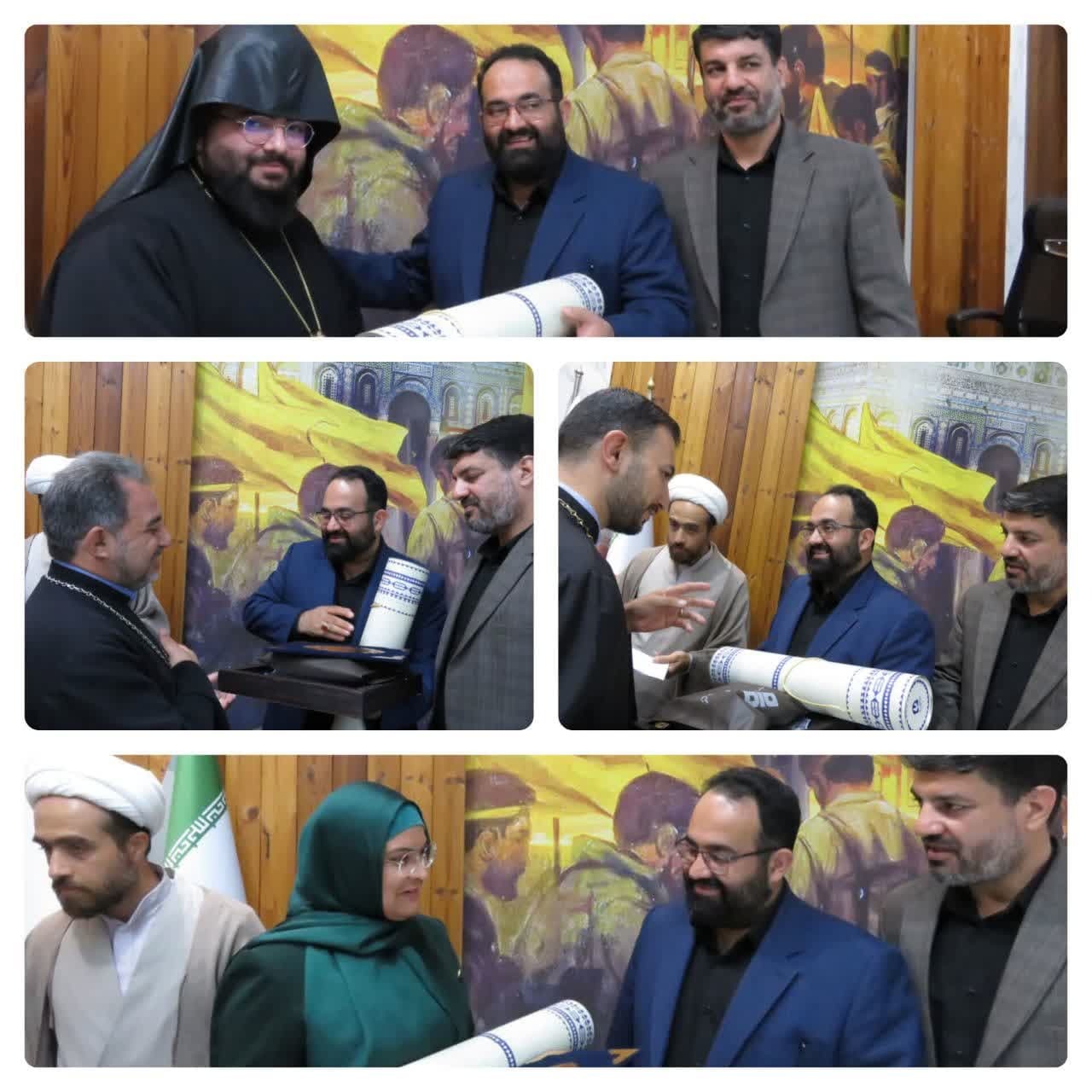 نشست صمیمی مدیرعامل بنیاد خاتم الاوصیاء با بزرگان ادیان