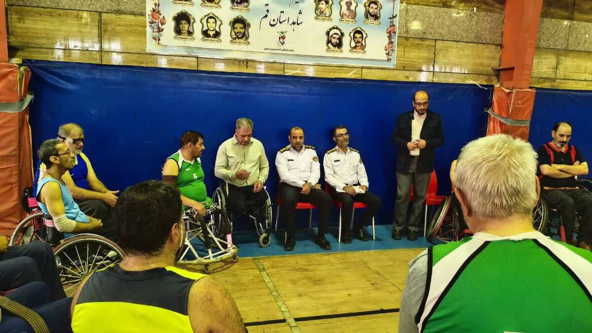 حضور رئیس پلیس راهور قم در جمع جانبازان قطع نخاعی