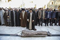 پیکر حاج عبدالله طائب در قم تشییع شد