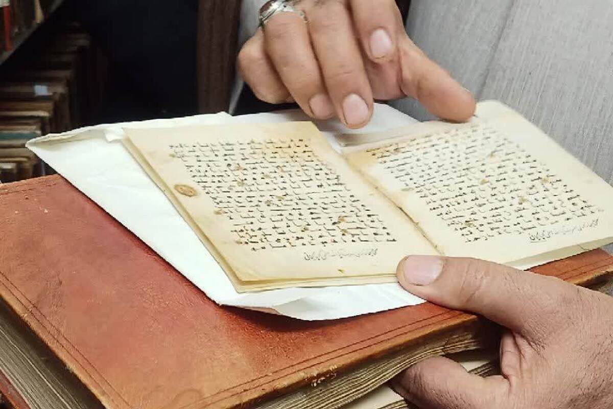 تصاویری از قرآن خطی منسوب به امام سجاد علیه السلام در کتابخانه آیت‌الله العظمی گلپایگانی_ قم