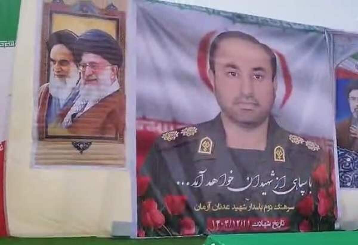 تشییع پیکر مطهر شهید اهل سنت در بستک