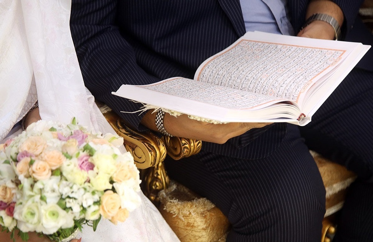 پیوند آسمانی ۸۰ زوج جوان در حرم کریمه اهل‌بیت