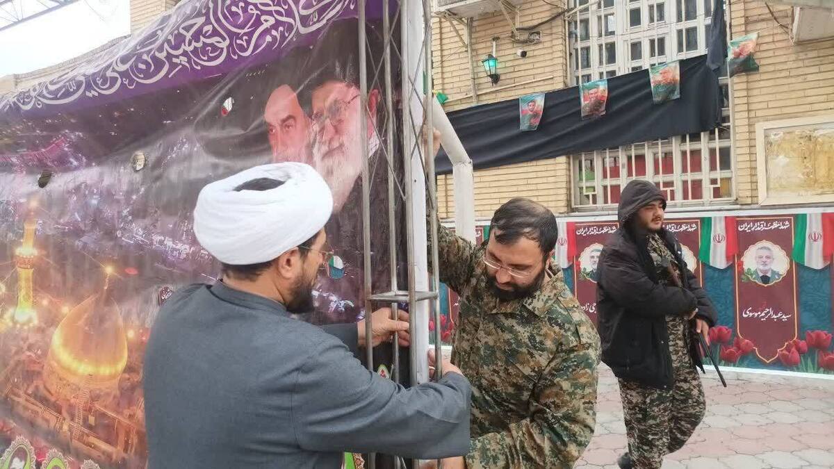 گزارشی از آماده‌سازی موکب حوزه علمیه طالبیه تبریز + تصاویر