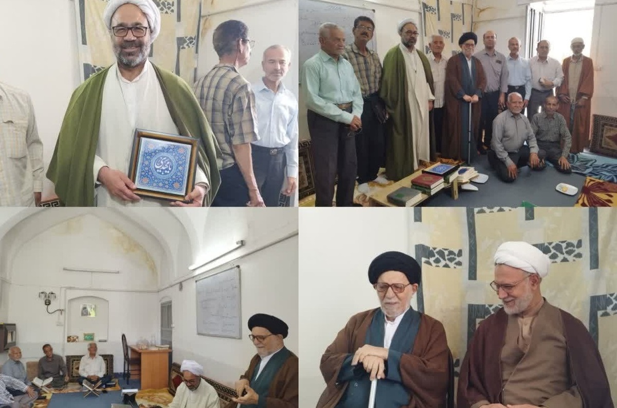 تجلیل از خدمات علمی و آموزشی استاد مدرسه علمیه جهرم